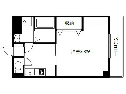 グランフォート伏見(1K/2階)の間取り写真