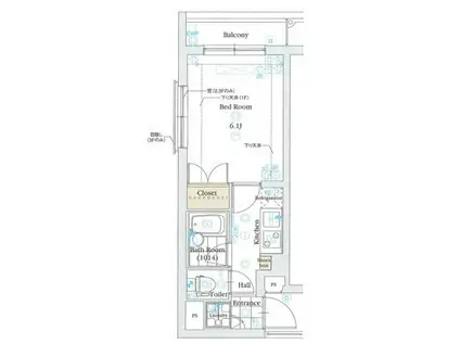 グラントゥルース目黒花房山(1K/2階)の間取り写真