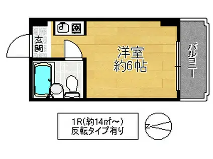 レア・レア放出21番館(ワンルーム/7階)の間取り写真