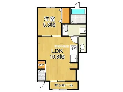 グラン シエル 弐番館(1LDK/1階)の間取り写真