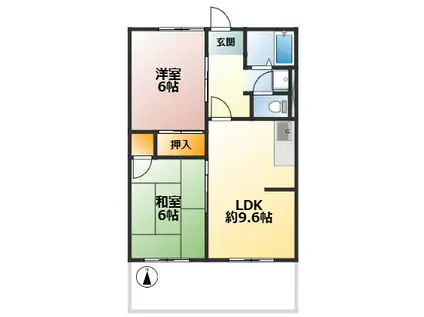 カーサ歌敷(2LDK/1階)の間取り写真