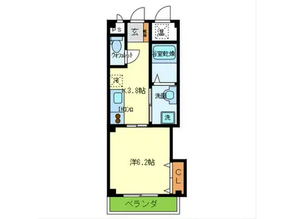MS CUBEII(1K/1階)の間取り写真