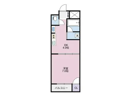 セ・ミュー川内 II(1LDK/2階)の間取り写真