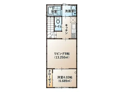 LIEN(1LDK/2階)の間取り写真