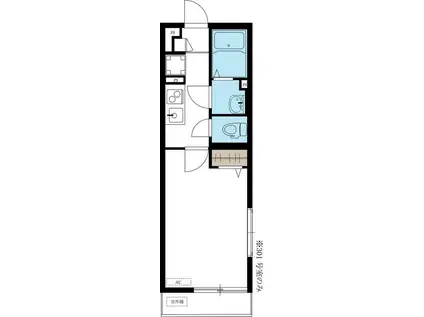 リブリ・アイ&SH(1K/1階)の間取り写真