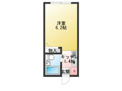 ライオンズプラザ(ワンルーム/2階)の間取り写真