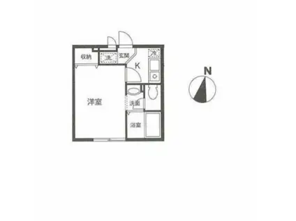 リリー学芸大学(1K/2階)の間取り写真