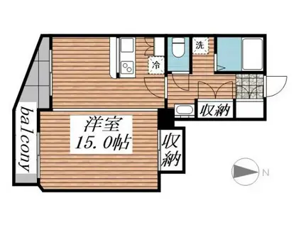 モンテ・オーロ(1LDK/1階)の間取り写真