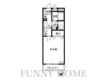 ソレーユ・トレビナ(1K/2階)の間取り写真