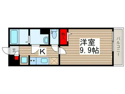 リブリ・コリーヌ(1K/1階)の間取り写真