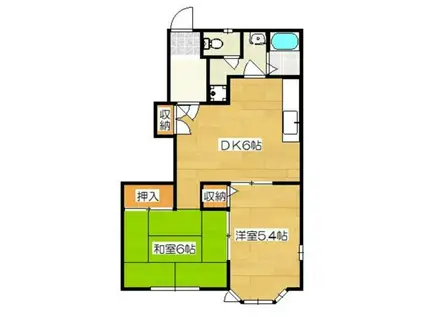 サクセス筑前一番館(2DK/1階)の間取り写真