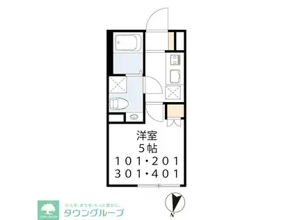 ISD下高井戸(1K/3階)の間取り写真