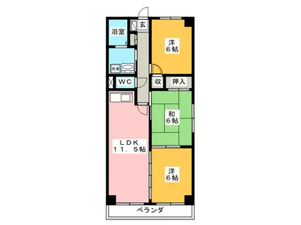 LEGEND(3LDK/1階)の間取り写真