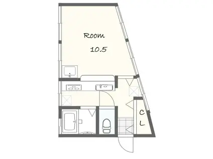 後藤ビル(ワンルーム/2階)の間取り写真