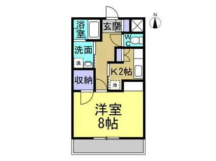 サプリーム新舞子II(1K/3階)の間取り写真