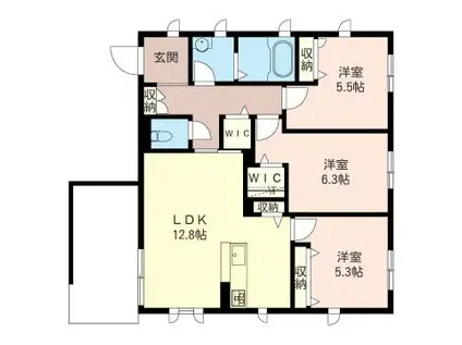LAIZAA(3LDK/1階)の間取り写真