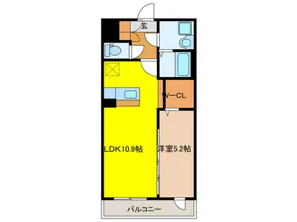 LEGRANDII(1LDK/2階)の間取り写真