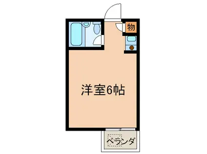 倉田ビル(ワンルーム/3階)の間取り写真