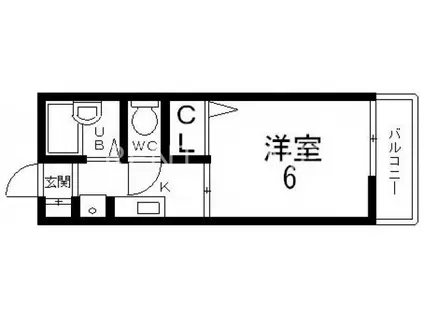ブリエール布施B棟(1K/1階)の間取り写真