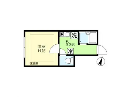 LA MAISON DE MITSUI 東嶺町(1K/1階)の間取り写真