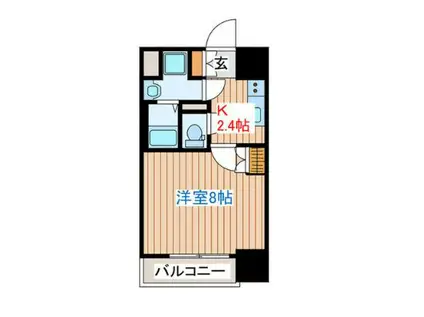 アルク二日町(1K/7階)の間取り写真