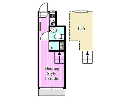 エクセル7・6(ワンルーム/2階)の間取り写真