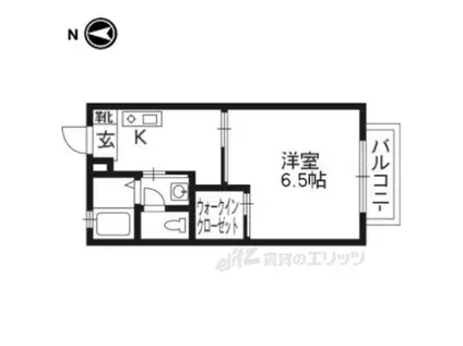 バリュージュ北町(1K/2階)の間取り写真