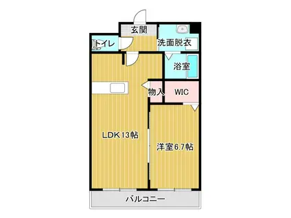 アベニュー上島II(1LDK/2階)の間取り写真