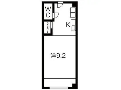 センテナリオホソヤ(ワンルーム/10階)の間取り写真