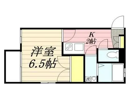 サードベルハイツ(1K/2階)の間取り写真
