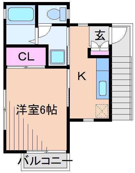 プチラパンIV(1K/2階)の間取り写真