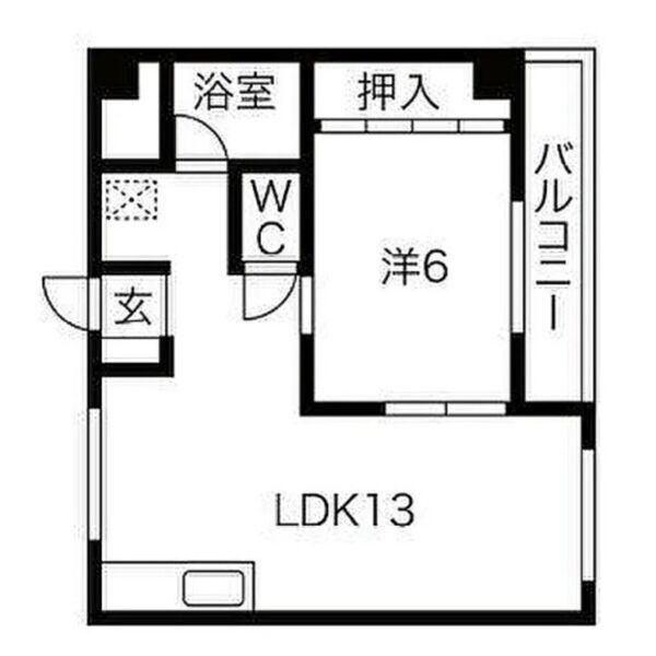 EISHO BUILDING(1LDK/3階)の間取り写真