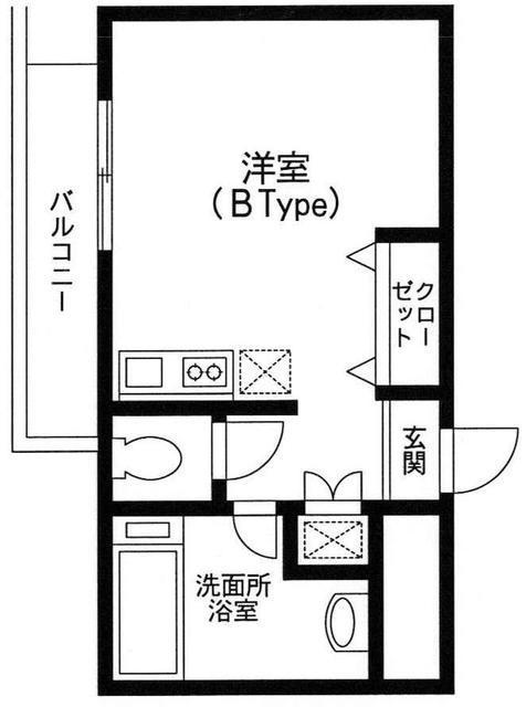 キャメロット千人町(ワンルーム/5階)の間取り写真