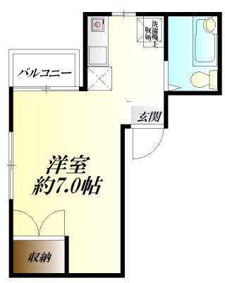 REGALIA(ワンルーム/2階)の間取り写真