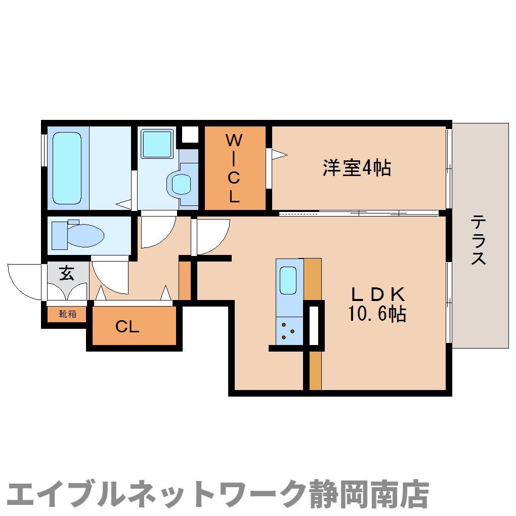 ム・ラージV(1LDK/1階)の間取り写真