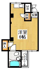 ハイム上高地(ワンルーム/5階)の間取り写真