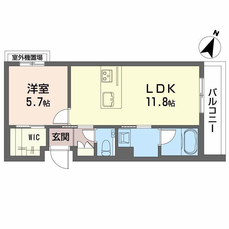 ローヤル錦(1LDK/3階)の間取り写真