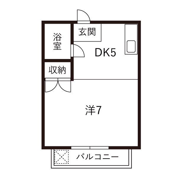 ヴィラタウン大高(1DK/3階)の間取り写真