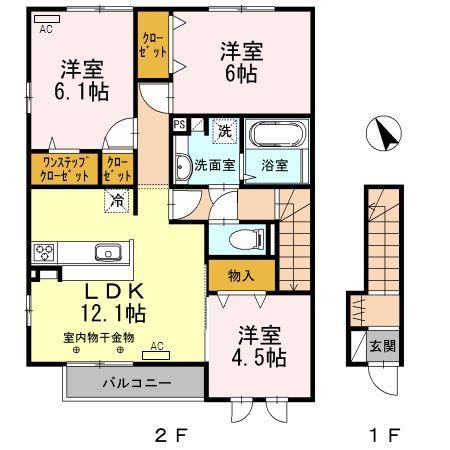 セーフティーコートIII(3LDK/2階)の間取り写真