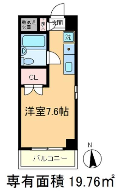 FIORE 西尾久I(ワンルーム/3階)の間取り写真
