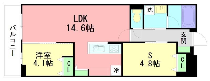 GRAND RESIDENCE UCHIYAMA IV(2LDK/2階)の間取り写真