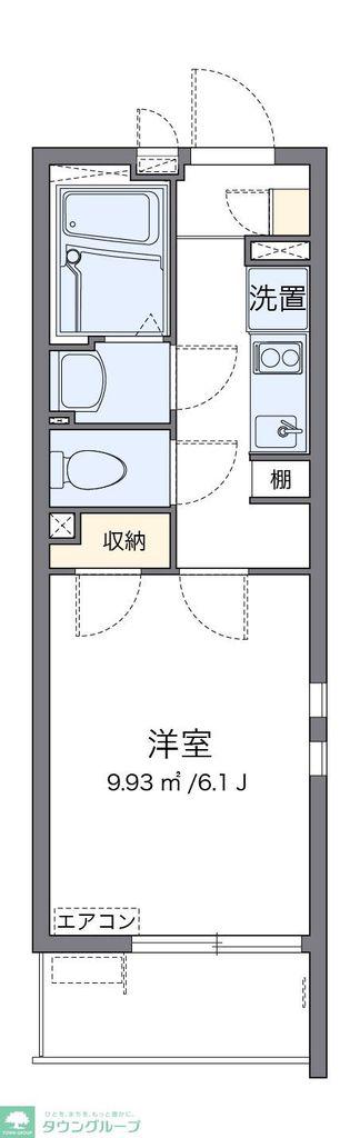 クレイノ栞(1K/3階)の間取り写真
