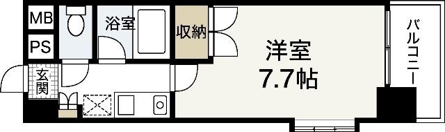 リバーメゾン横川(1K/5階)の間取り写真