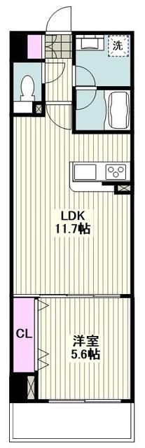 WHITESTORK叶屋(1LDK/2階)の間取り写真