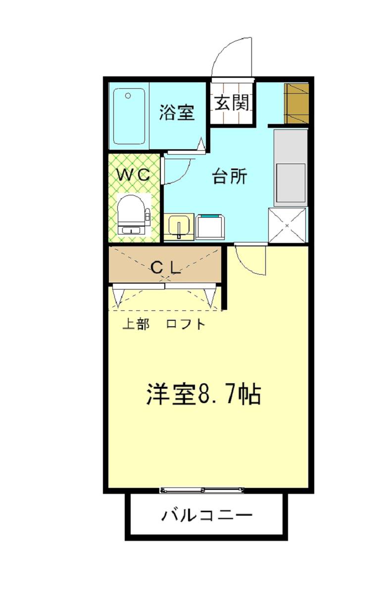 オレンジ弐番館(1K/2階)の間取り写真