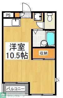 第1グリーンコーポ(ワンルーム/3階)の間取り写真