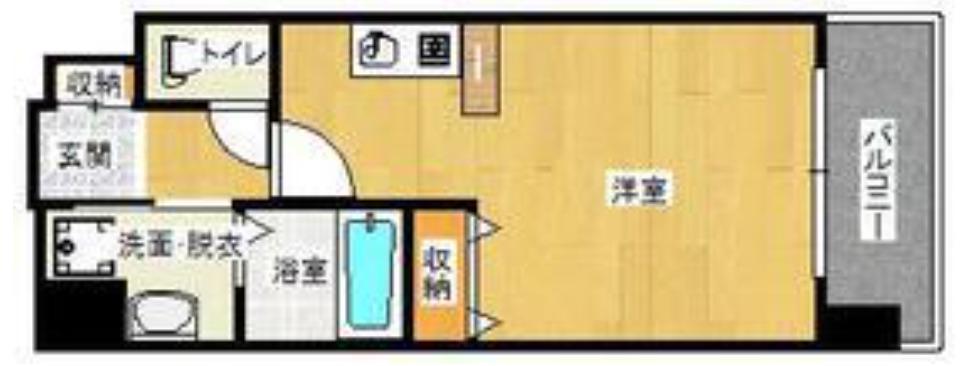 エクセレント上新15(ワンルーム/5階)の間取り写真