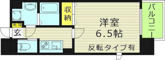 リッツコート(1K/5階)の間取り写真