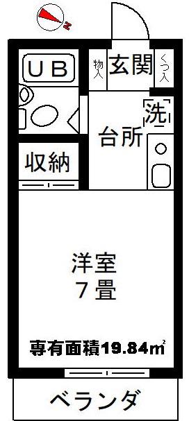 Gハイム井の頭(1K/2階)の間取り写真