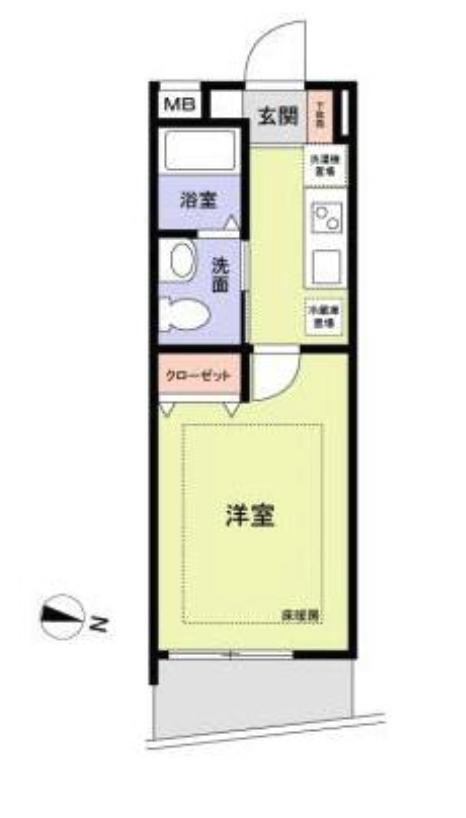 ピアコートTM練馬春日町弐番館(1K/1階)の間取り写真